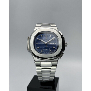 Custom Seiko Mod • Blue Quartz Chronograph Nautilus • 40mm